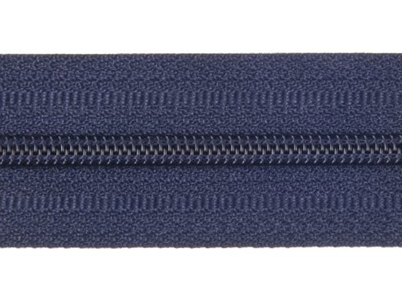 Spiral zipper tape with cordel 3 (058) navy blue