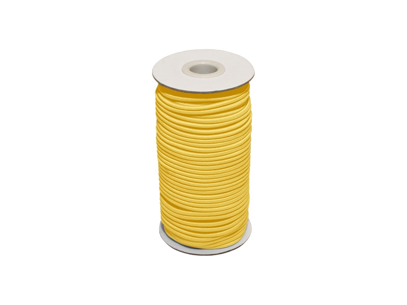 Elastic cord 3 mm yellow 506 polyester 50 mb