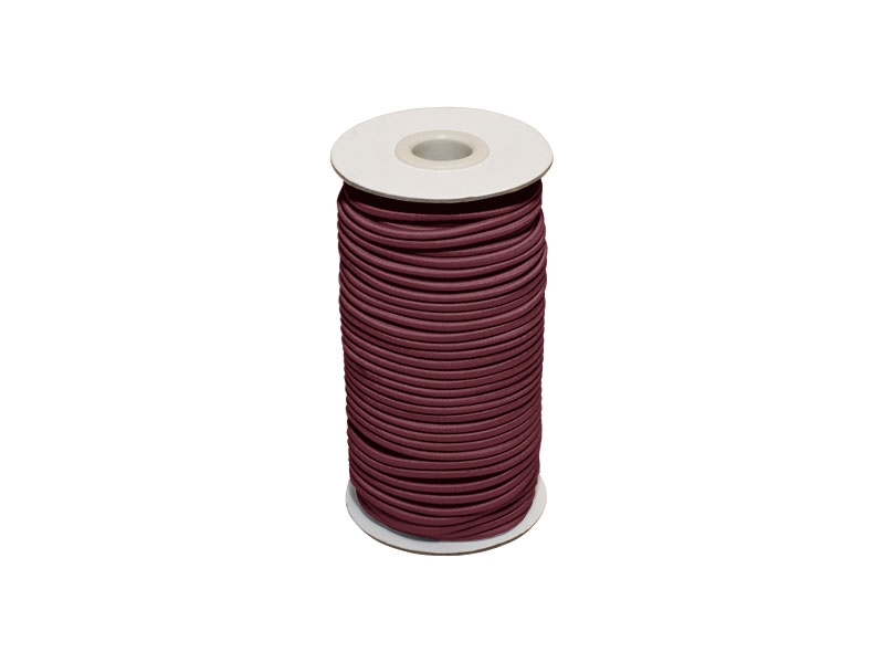 Elastic cord 3 mm maroon 525 polyester 50 mb