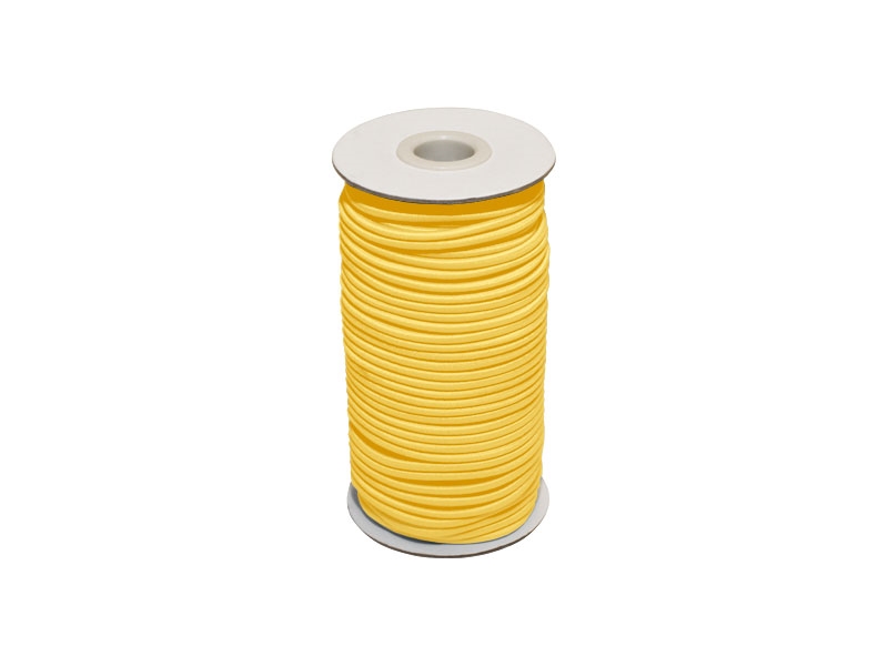 Gummikordel 3 mm gelb 504 polyester 50 lm