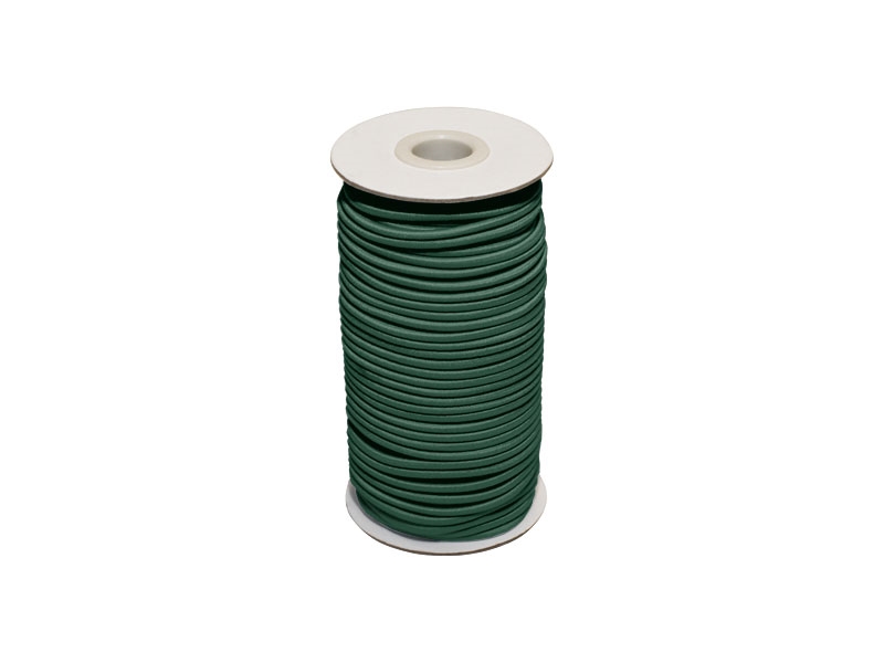 Elastic cord 3 mm green 878 polyester 50 mb