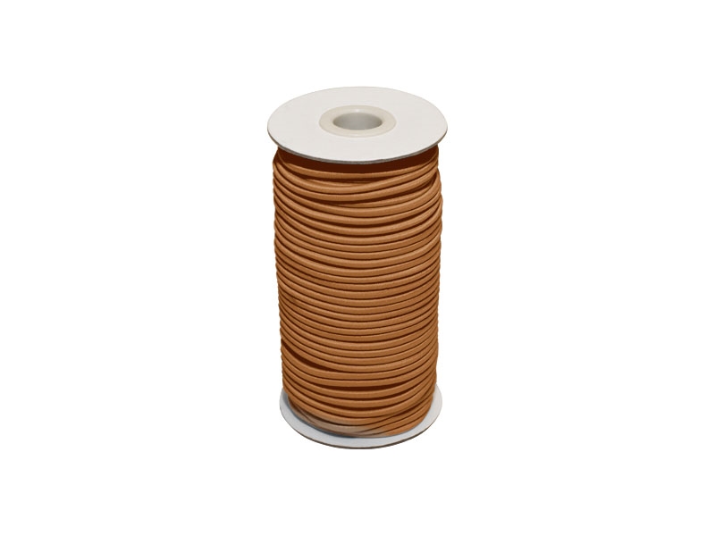 Elastic cord 3 mm light brown 508 polyester 50 mb