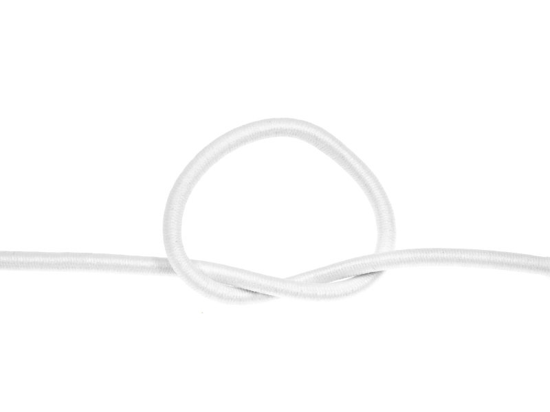 Elastic cord 10 mm white 501 polyester 25 mb Elastic cord 10 mm white 501 polyester 25 mb