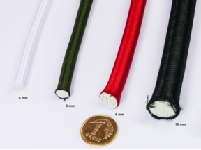 Rubber cord 4 mm (501) white polyester