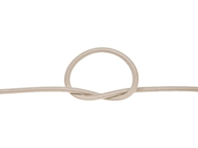 Gumová šňůra 5 mm (010) světle béžový polyester