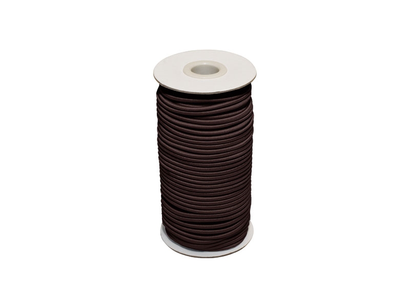 Elastic cord 5 mm dark brown 141 polyester 50 mb