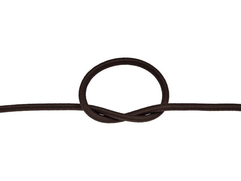 Elastic cord 5 mm dark brown 141 polyester 50 mb