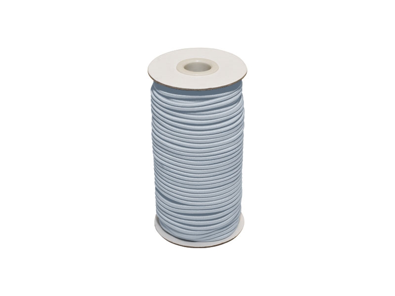 Elastic cord 5 mm light grey 336 polyester 50 mb