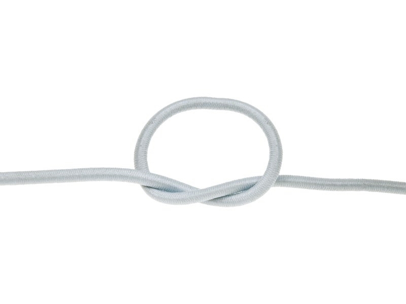 Elastic cord 5 mm light grey 336 polyester 50 mb