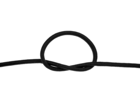 Gumová šňůra 1 mm (580) černý polyester