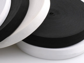 Flat woven elastic band 30 mm (580) black polyester