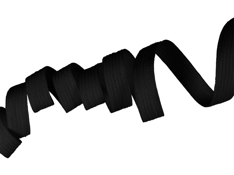 Pruženka hladká pletená 10 mm (580) černá polyester 100 m Pruženka hladká pletená 10 mm (580) černá polyester 100 m