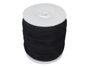 Flachgestricktes Gummiband 15 mm (580) Polyester schwarz