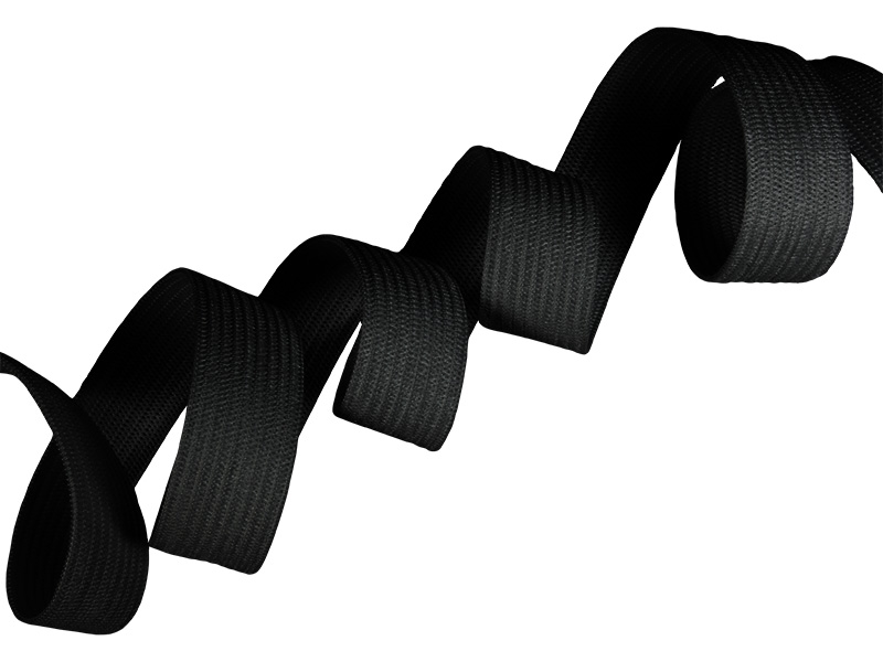 Knitted elastic tape 25 mm (580) black polyester 25 mb Knitted elastic tape 25 mm (580) black polyester 25 mb