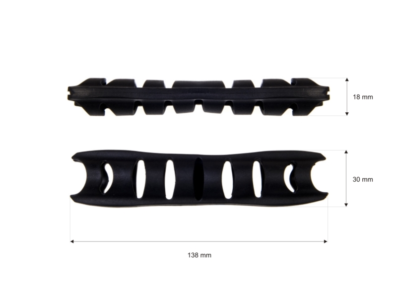 Plastic handle 30/138 mm black 50 pcs
