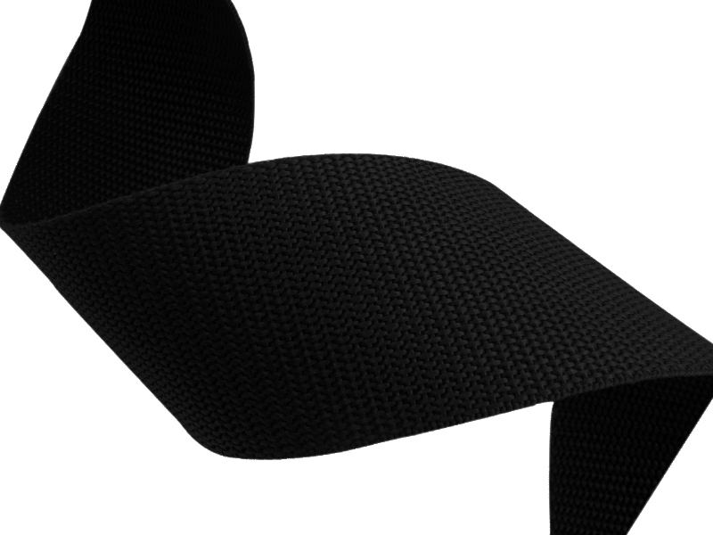 Webbing pp 40 mm / 1,3 mm black 580 50 mb Webbing pp 40 mm / 1,3 mm black 580 50 mb