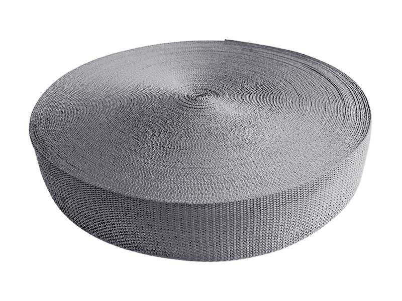 Tragband pp 20 mm / 1,3 mm grau 134 50 lm Tragband pp 20 mm / 1,3 mm grau 134 50 lm