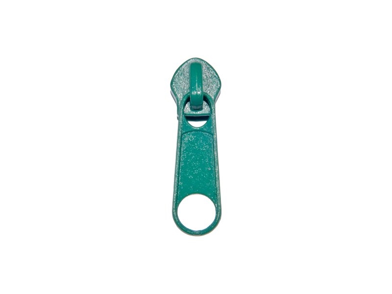 SLIDER FOR NYLON ZIPPER TAPES 5 NON LOCK GREEN 878 100/500 PCS