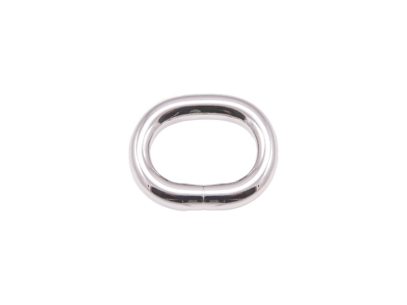 METALLRING (OVAL) 26/16/5 MM  NICKELGLANZ DRAHT  100  ST.