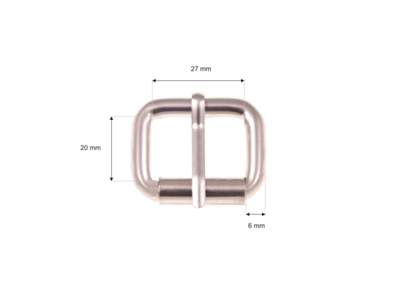 EXTRA MATT  SATTLERSCHNALLE AUS METALL MIT EINEM HAKEN 27/20/6 MM NICKELMATT DRAHT 1  ST.