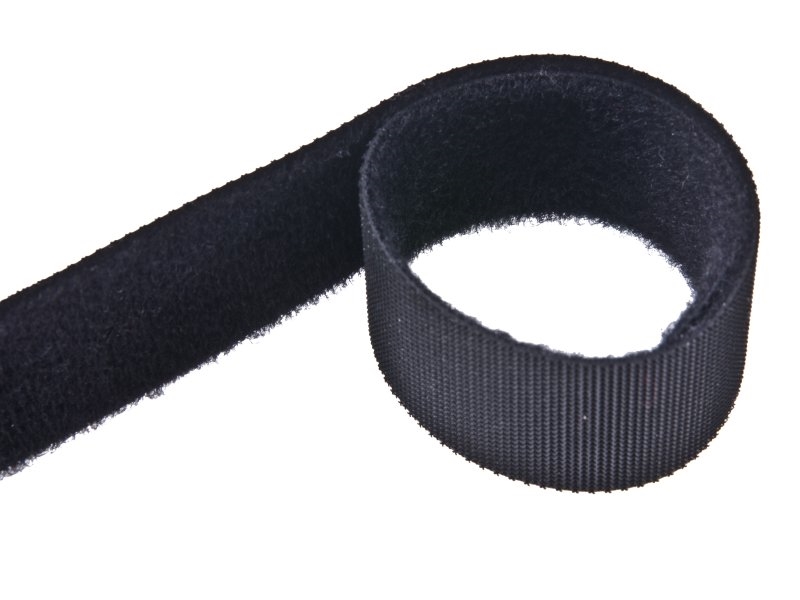 Zipová páska oboustranná  černá 580 pes/nylon 45 mb