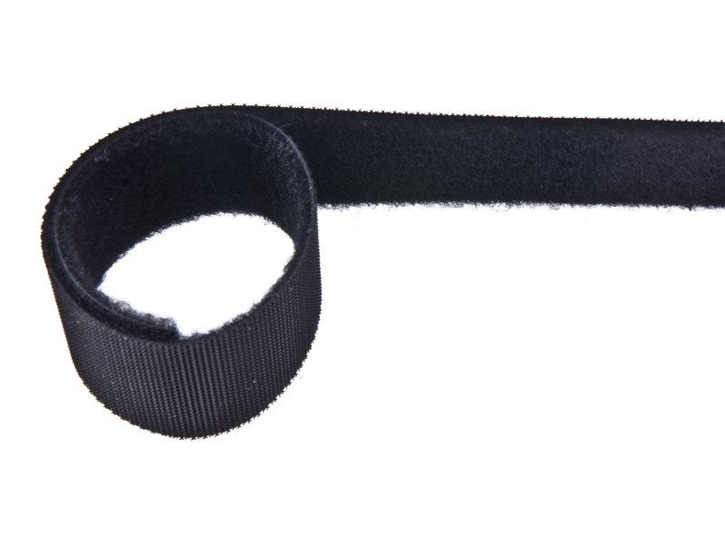 Zipová páska oboustranná  černá 580 pes/nylon 45 mb