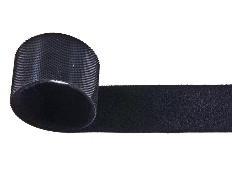 Zipová páska oboustranná  černá 580 pes/nylon 45 mb
