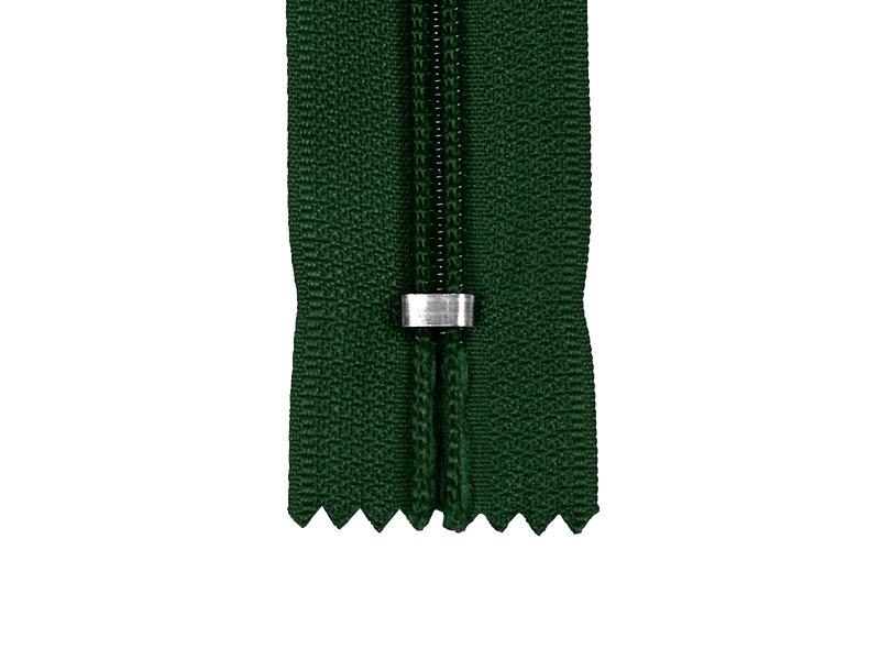 NYLON READY ZIPPER 5 AUTO LOCK CLOSE END 16 CM (153) DARK GREEN