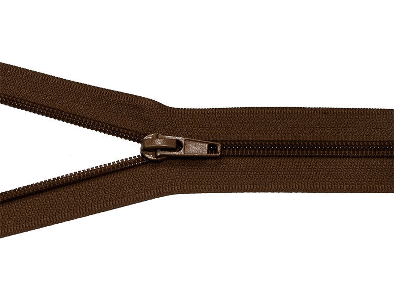 SPIRALREIßVERSCHLUSS 5 AUTO LOCK NICHT TEILBAR 16 CM BRAUN 568