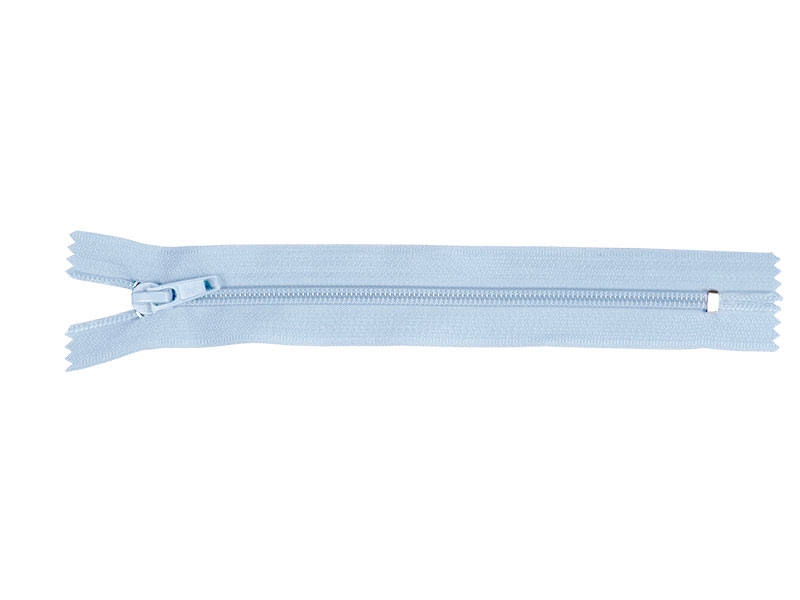 NYLON READY ZIPPER 5 AUTO LOCK CLOSE END 18 CM (351) LIGHT BLUE NYLON READY ZIPPER 5 AUTO LOCK CLOSE END 18 CM (351) LIGHT BLUE
