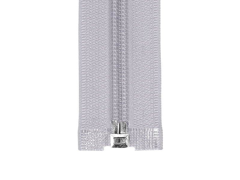 NYLON READY ZIPPER 5  AUTO LOCK OPEN END 55 CM (336) LIGHT GRAY