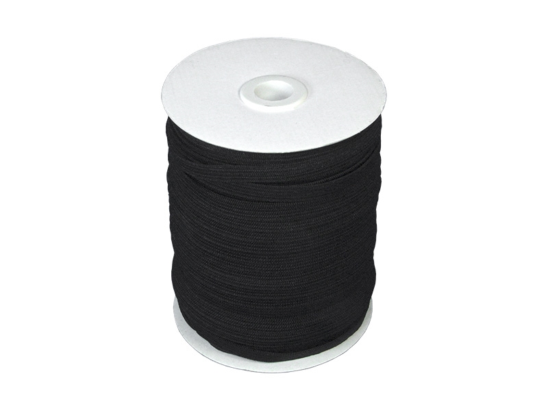 Knitted elastic tape 8 mm (580) black polyester 100 mb Knitted elastic tape 8 mm (580) black polyester 100 mb