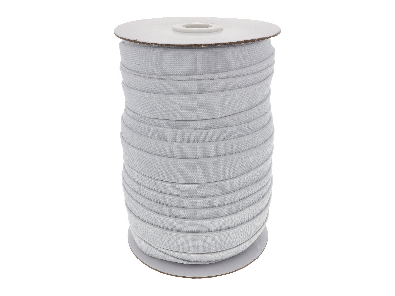 PRUŽENKA HLADKÁ TKANÁ 15 MM (501) BÍLÁ POLYESTER 50 M
