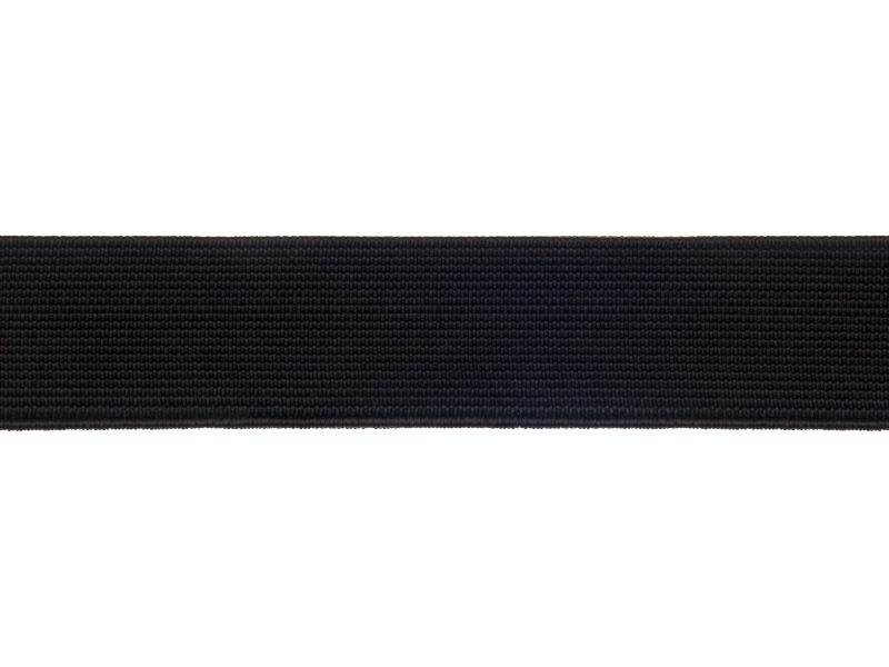 Taśma elastyczna płaska tkana 10 mm (580) czarna poliester Taśma elastyczna płaska tkana 10 mm (580) czarna poliester