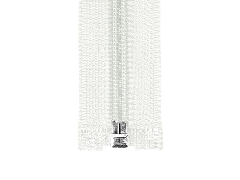 NYLON READY ZIPPER 5 AUTO LOCK OPEN END 30 CM (501) WHITE