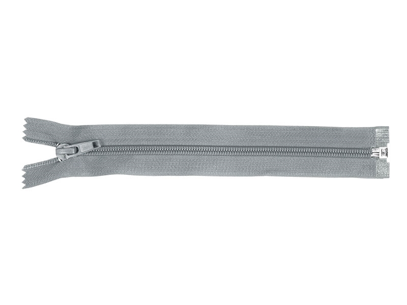 SPIRÁLOVÝ ZIP ŠÍŘE 5 AUTO LOCK DĚLITELNÝ 40 CM (330) ŠEDÝ