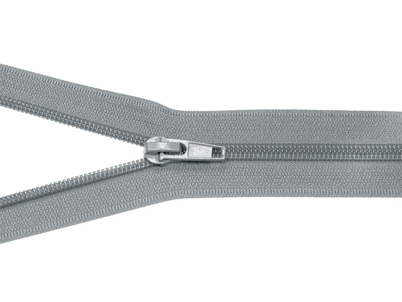 SPIRÁLOVÝ ZIP ŠÍŘE 5 AUTO LOCK DĚLITELNÝ 40 CM (330) ŠEDÝ