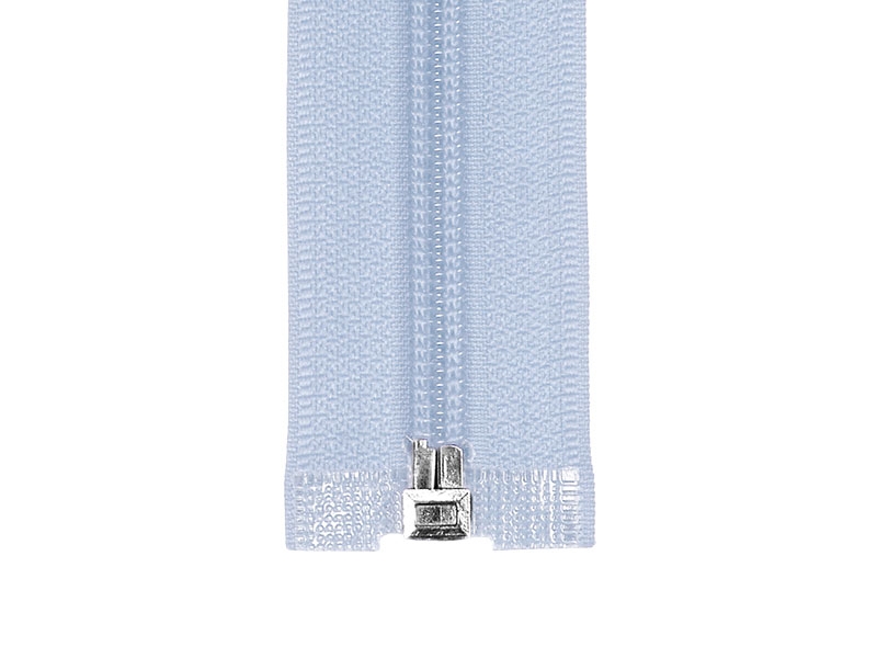 NYLON READY ZIPPER 5  AUTO LOCK OPEN END 70 CM (259) LIGHT BLUE