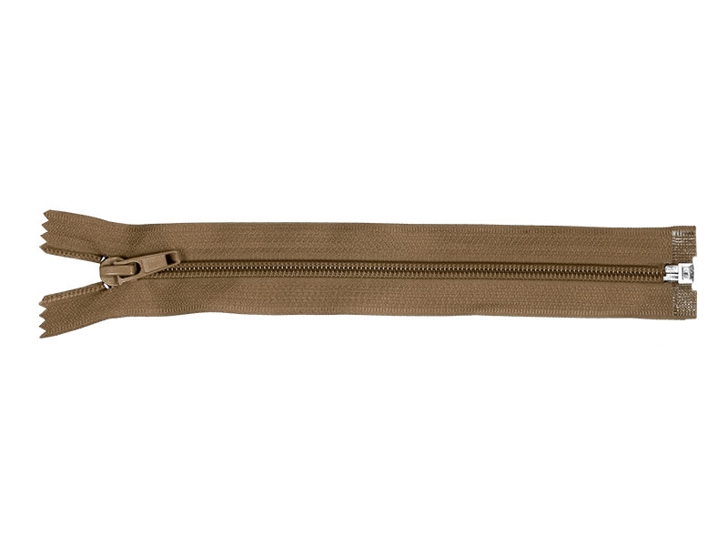 SPIRALREIßVERSCHLUSS 5 AUTO LOCK TEILBAR 30 CM (894)  DUNKELBEIGE