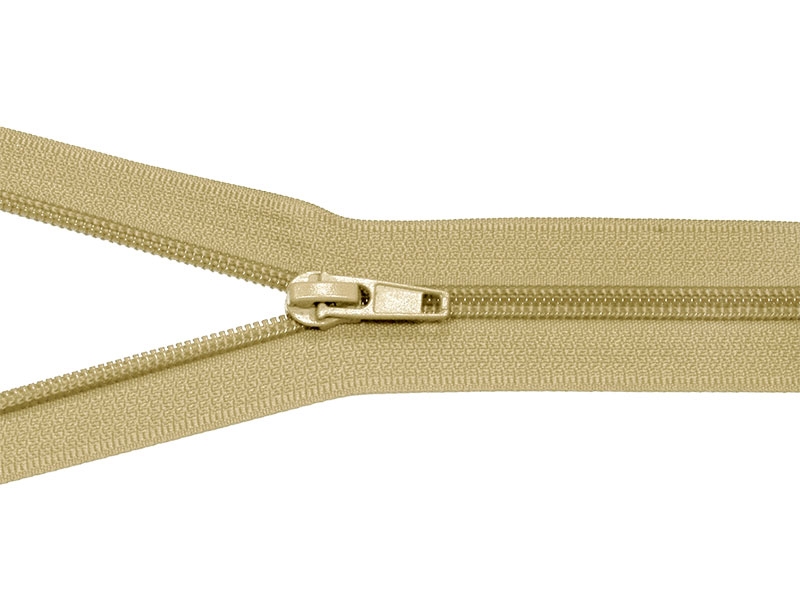 SPIRÁLOVÝ ZIP ŠÍŘE 5 AUTO LOCK   DĚLITELNÝ 70 CM (010) SVETLE BÉŽOVÝ