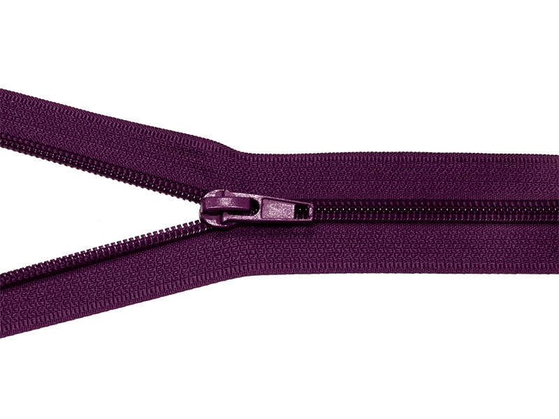 SPIRÁLOVÝ ZIP ŠÍŘE 5 AUTO LOCK DĚLITELNÝ 80 CM (865) FIALOVÝ