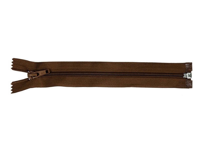 SPIRALREIßVERSCHLUSS 5 AUTO LOCK TEILBAR 25 CM (568) BRAUN