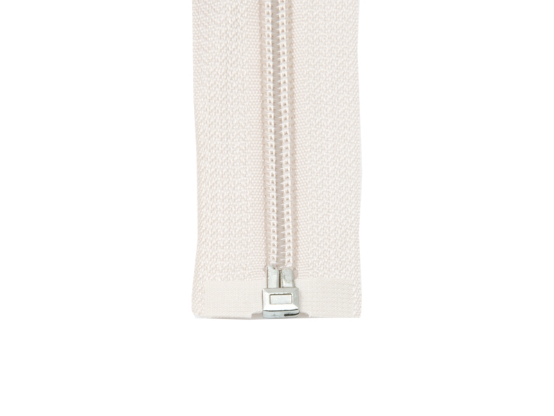 NYLON READY ZIPPER 5   AUTO LOCK OPEN END 35 CM (031) LIGHT BEIGE