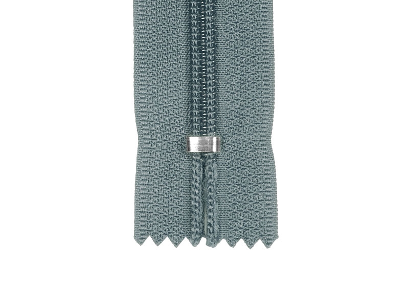 NYLON READY ZIPPER 5 AUTO LOCK CLOSE END 18 CM (913) GREY