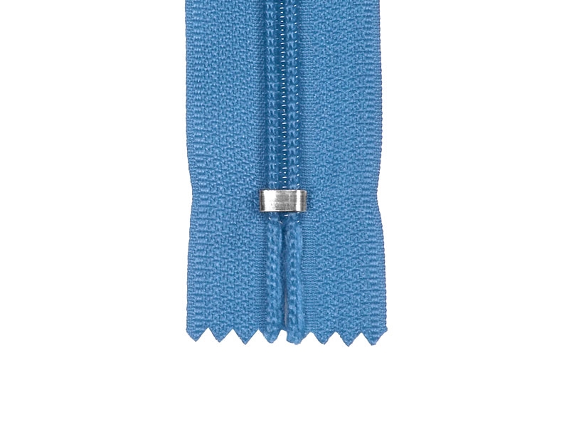 NYLON READY ZIPPER 5 AUTO LOCK CLOSE END 16 CM (144) BLUE