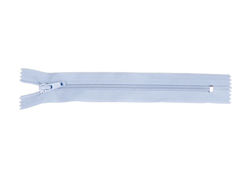 NYLON READY ZIPPER 5   AUTO LOCK CLOSE END 18 CM (259) LIGHT BLUE
