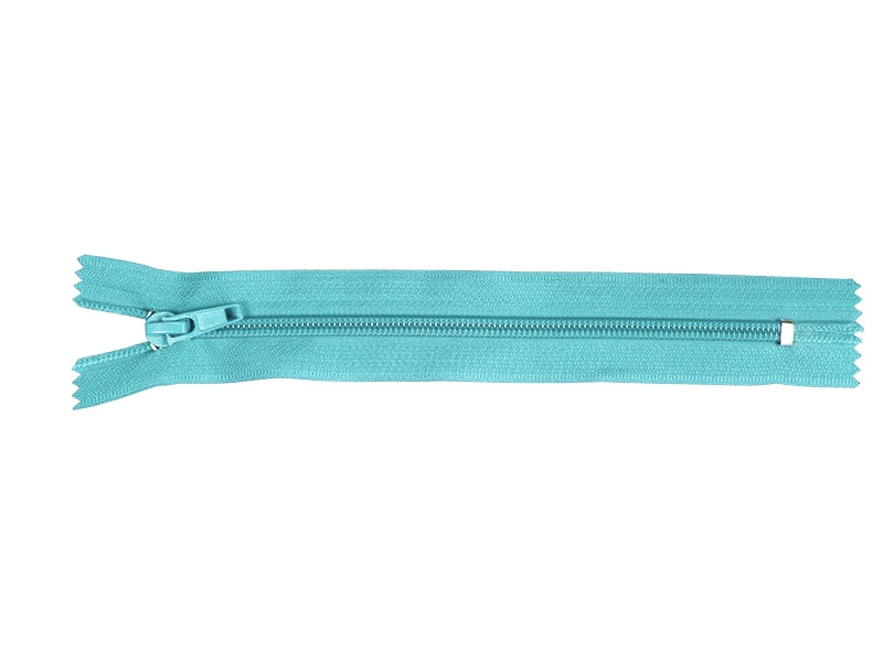 NYLON READY ZIPPER 5 AUTO LOCK CLOSE END 18 CM (833) TURQUOISE