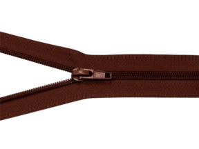 Spirálový zip 5 nerozdělitelný s automatickým zámkem 16 cm (097) hnědý