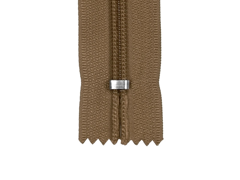 SPIRÁLOVÝ ZIP ŠÍŘE 5 AUTO LOCK NEDĚLITELNÝ 18 CM TMAVĚ BÉŽOVÝ 894