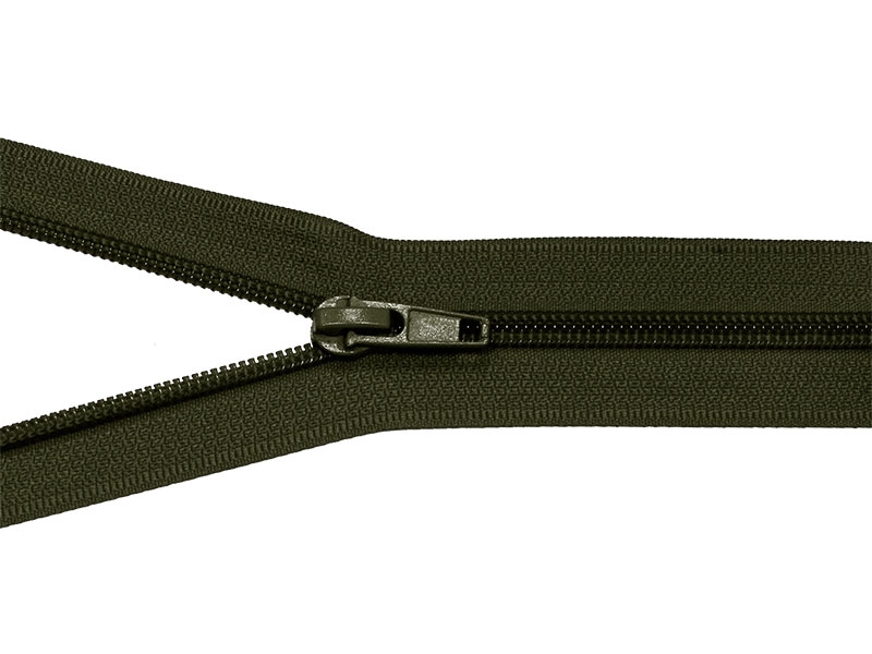 NYLON READY ZIPPER 5 AUTO LOCK CLOSE END 18 CM (305) OLIVE